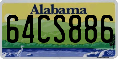 AL license plate 64CS886