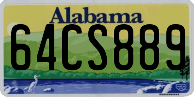 AL license plate 64CS889