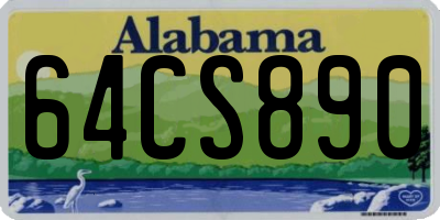 AL license plate 64CS890
