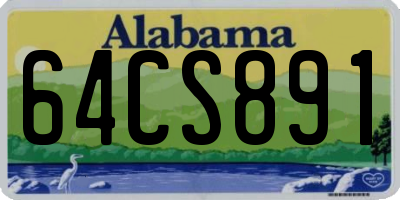 AL license plate 64CS891