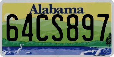 AL license plate 64CS897