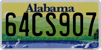 AL license plate 64CS907