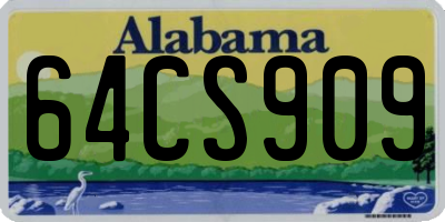AL license plate 64CS909