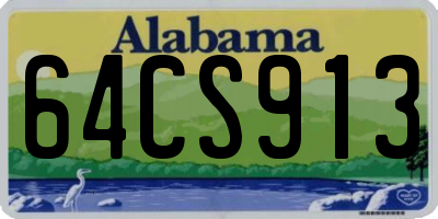 AL license plate 64CS913