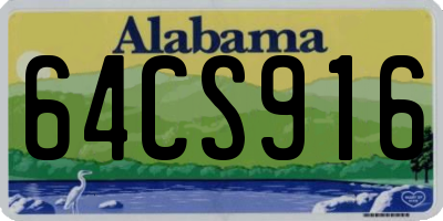 AL license plate 64CS916