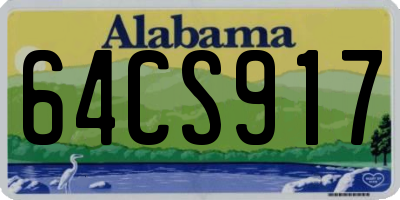 AL license plate 64CS917