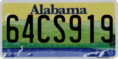 AL license plate 64CS919
