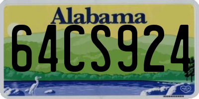 AL license plate 64CS924