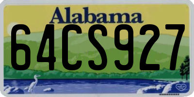 AL license plate 64CS927