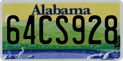 AL license plate 64CS928