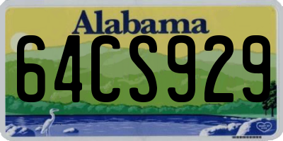 AL license plate 64CS929