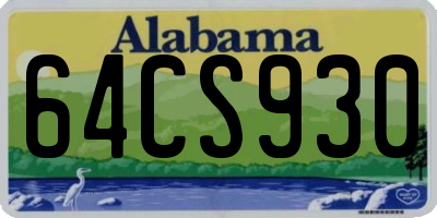 AL license plate 64CS930