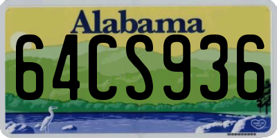 AL license plate 64CS936