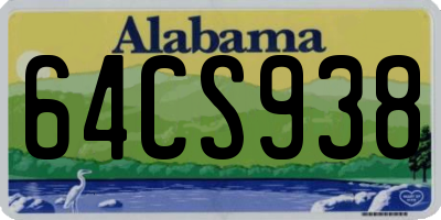 AL license plate 64CS938