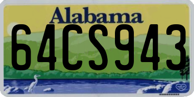 AL license plate 64CS943