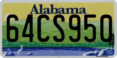 AL license plate 64CS950