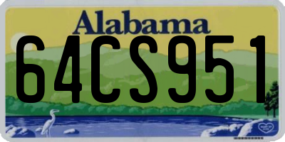 AL license plate 64CS951