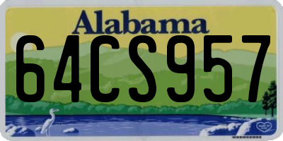 AL license plate 64CS957