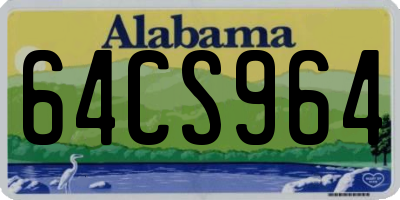 AL license plate 64CS964
