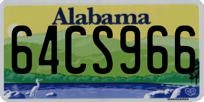 AL license plate 64CS966