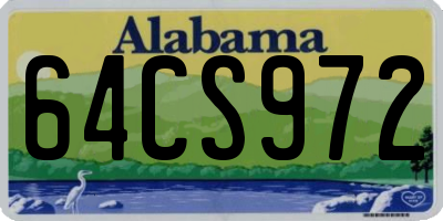 AL license plate 64CS972