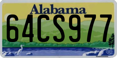 AL license plate 64CS977