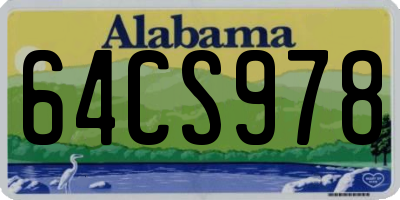 AL license plate 64CS978