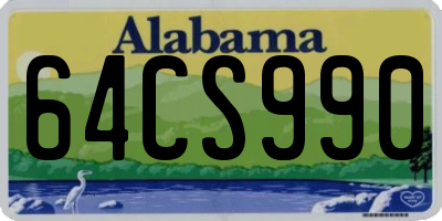 AL license plate 64CS990