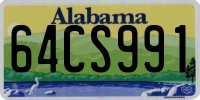 AL license plate 64CS991