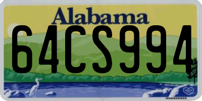 AL license plate 64CS994