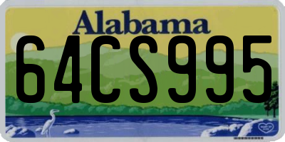 AL license plate 64CS995
