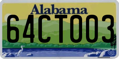 AL license plate 64CT003