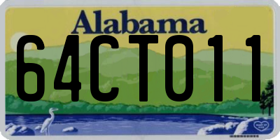 AL license plate 64CT011