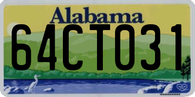 AL license plate 64CT031