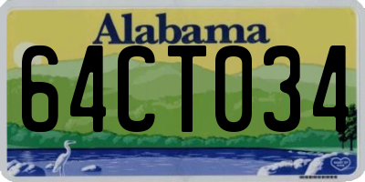 AL license plate 64CT034
