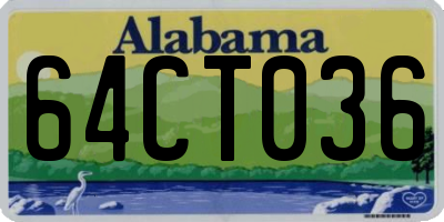 AL license plate 64CT036