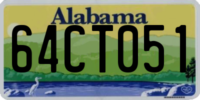 AL license plate 64CT051