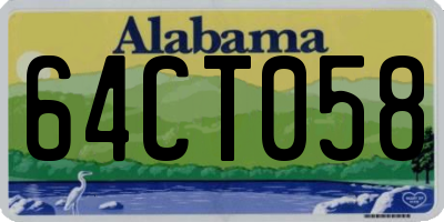 AL license plate 64CT058