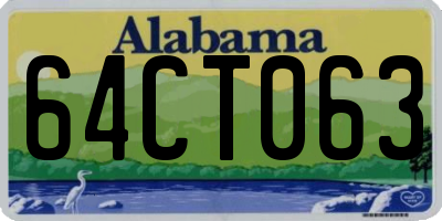 AL license plate 64CT063