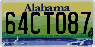 AL license plate 64CT087