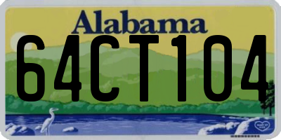 AL license plate 64CT104