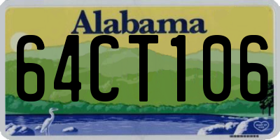 AL license plate 64CT106