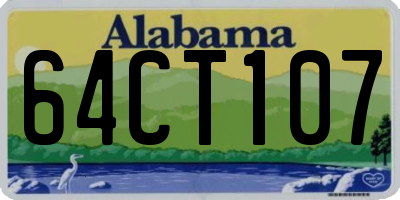 AL license plate 64CT107