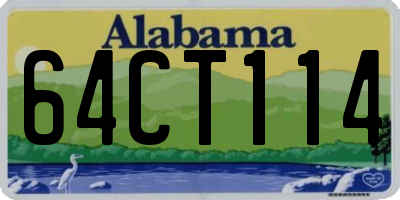 AL license plate 64CT114