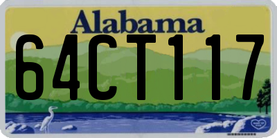 AL license plate 64CT117