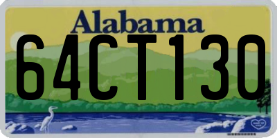 AL license plate 64CT130
