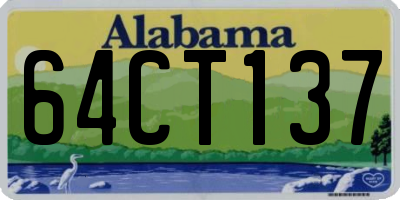 AL license plate 64CT137
