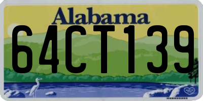 AL license plate 64CT139