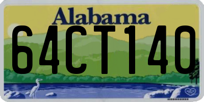 AL license plate 64CT140