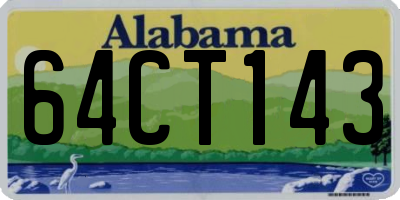 AL license plate 64CT143